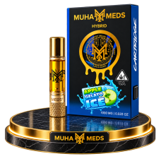 H4CBD + CRD Картридж (50%/45%) / Терпены 5% / 1 мл / Вкус: Apple Gelato ICE / MUHA MEDS