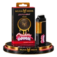 H4CBD  Вейп 95% / Терпены 5% / 2 мл / Вкус: Strawberry COUGH / Muha meds