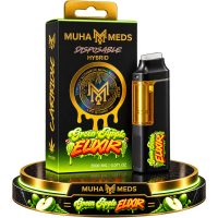 H4CBD  Вейп 95% / Терпены 5% / 2 мл / Вкус: Green Apple Elixir / Muha meds